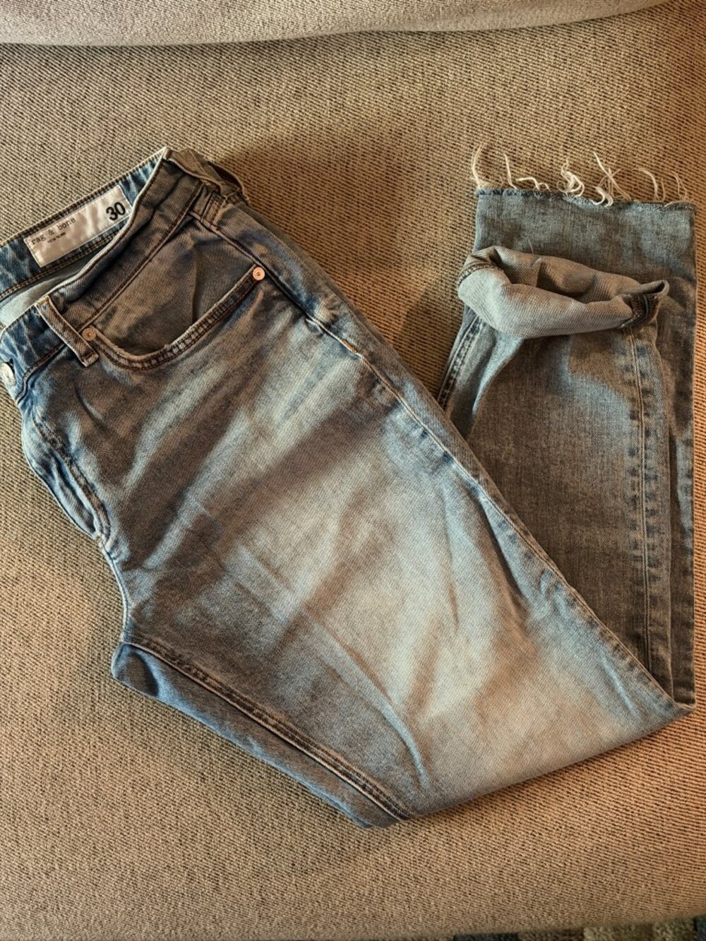 rag & bone low rise jeans, Size 30